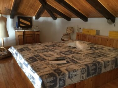 King size bed in the attic